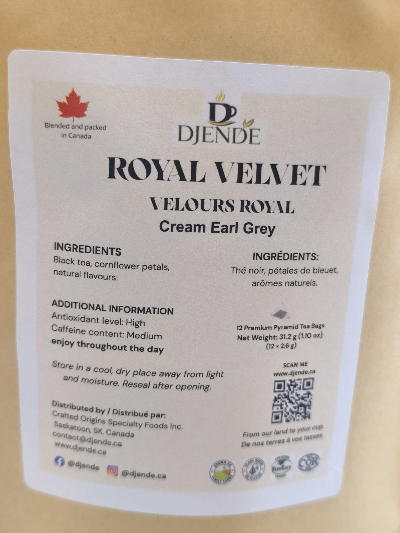 DJENDE Royal Velvet – Cream Earl Grey Black Tea