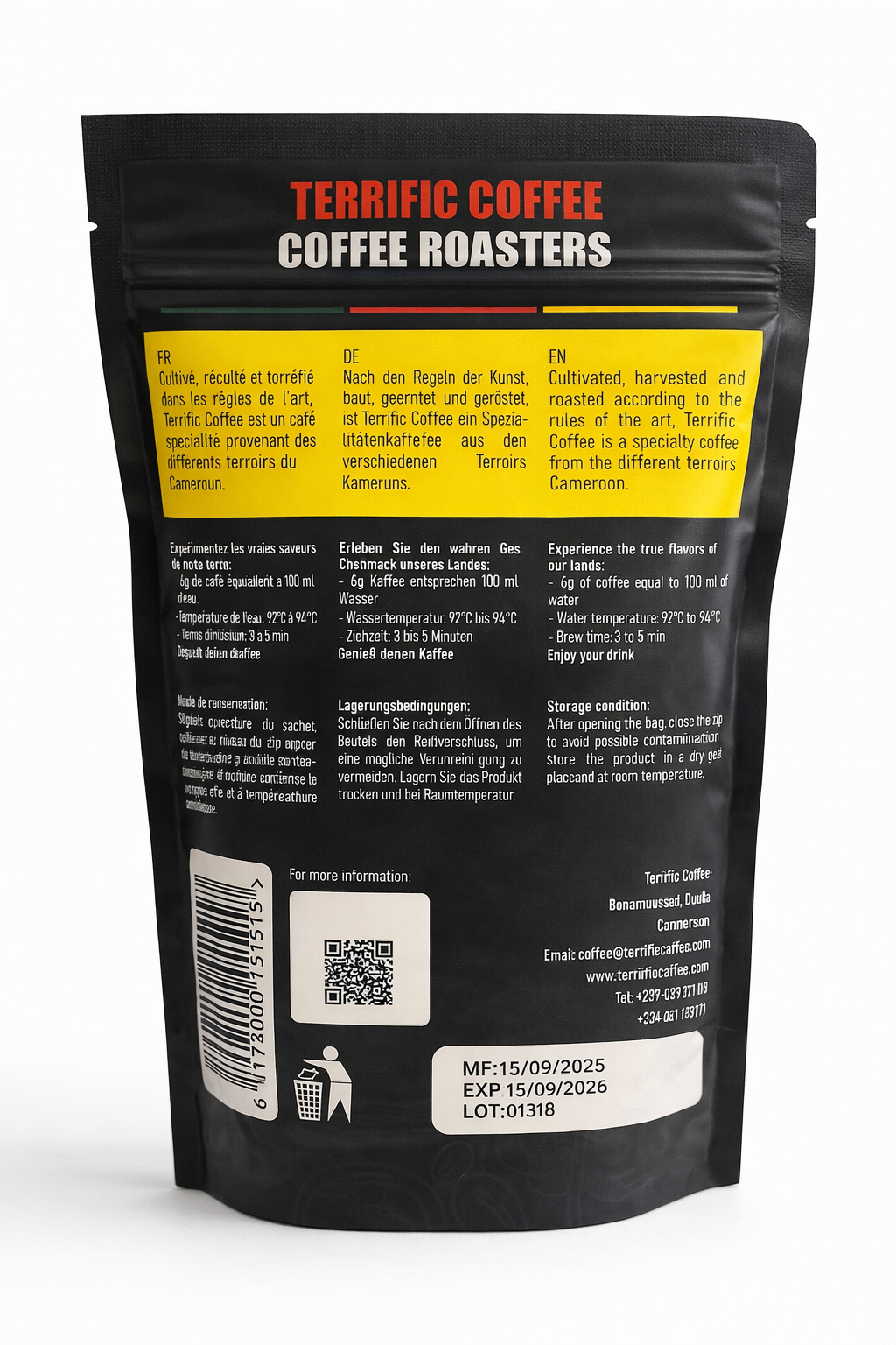 Café Robusta du Cameroun — Single Origin | 250 g (Grains)