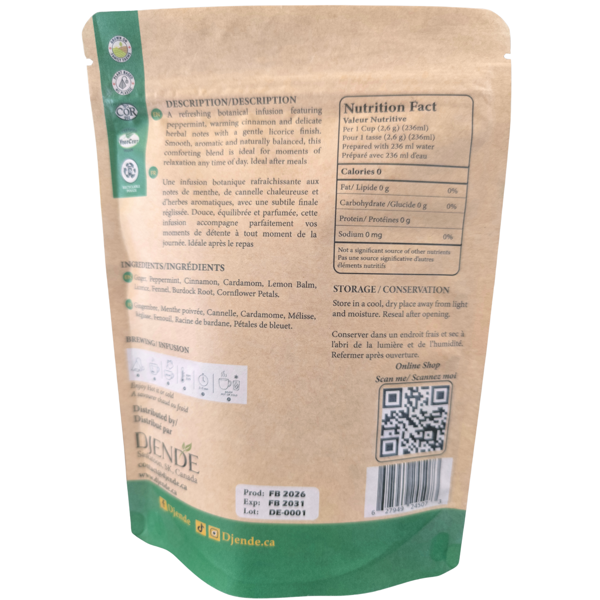 DJENDE Digestive Elixir – Caffeine-Free Herbal Infusion