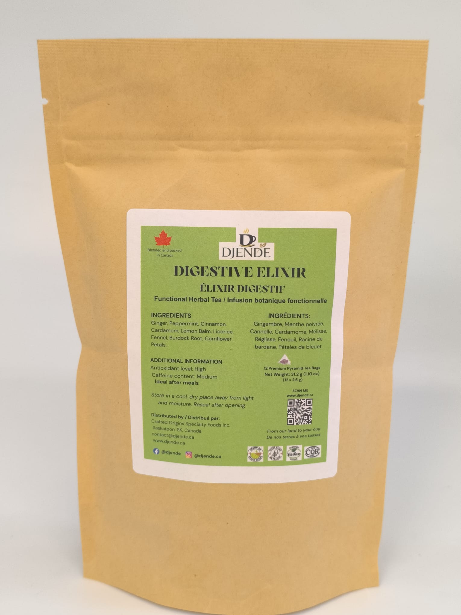 DJENDE Digestive Elixir – Caffeine-Free Herbal Infusion