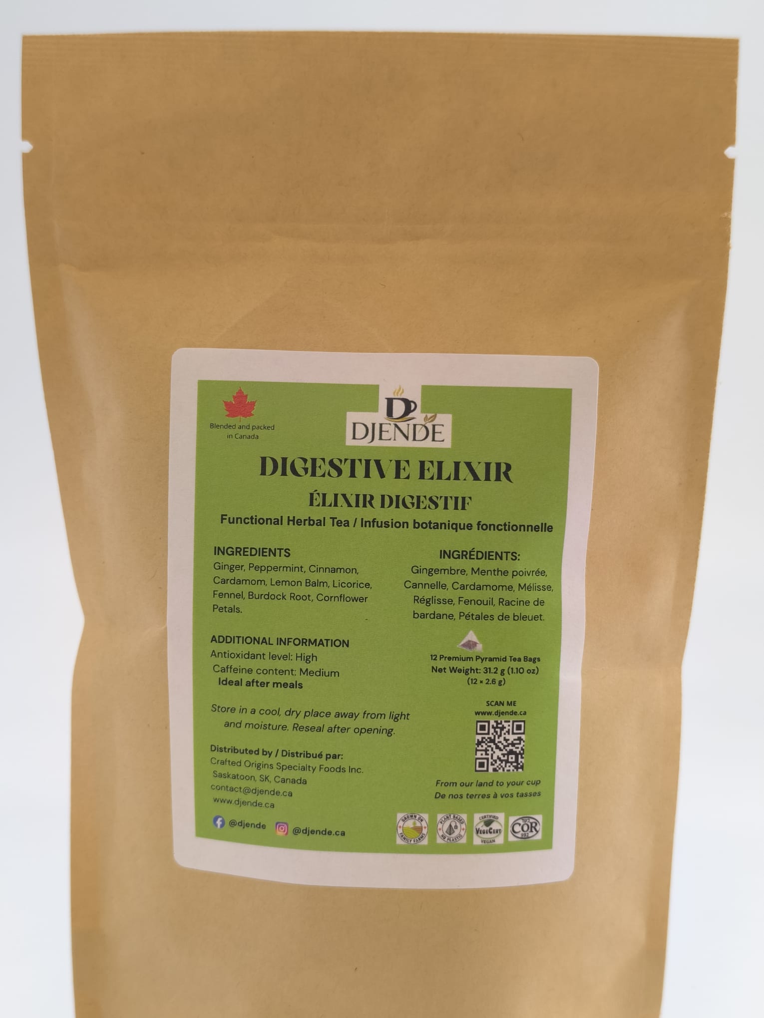 DJENDE Digestive Elixir – Caffeine-Free Herbal Infusion