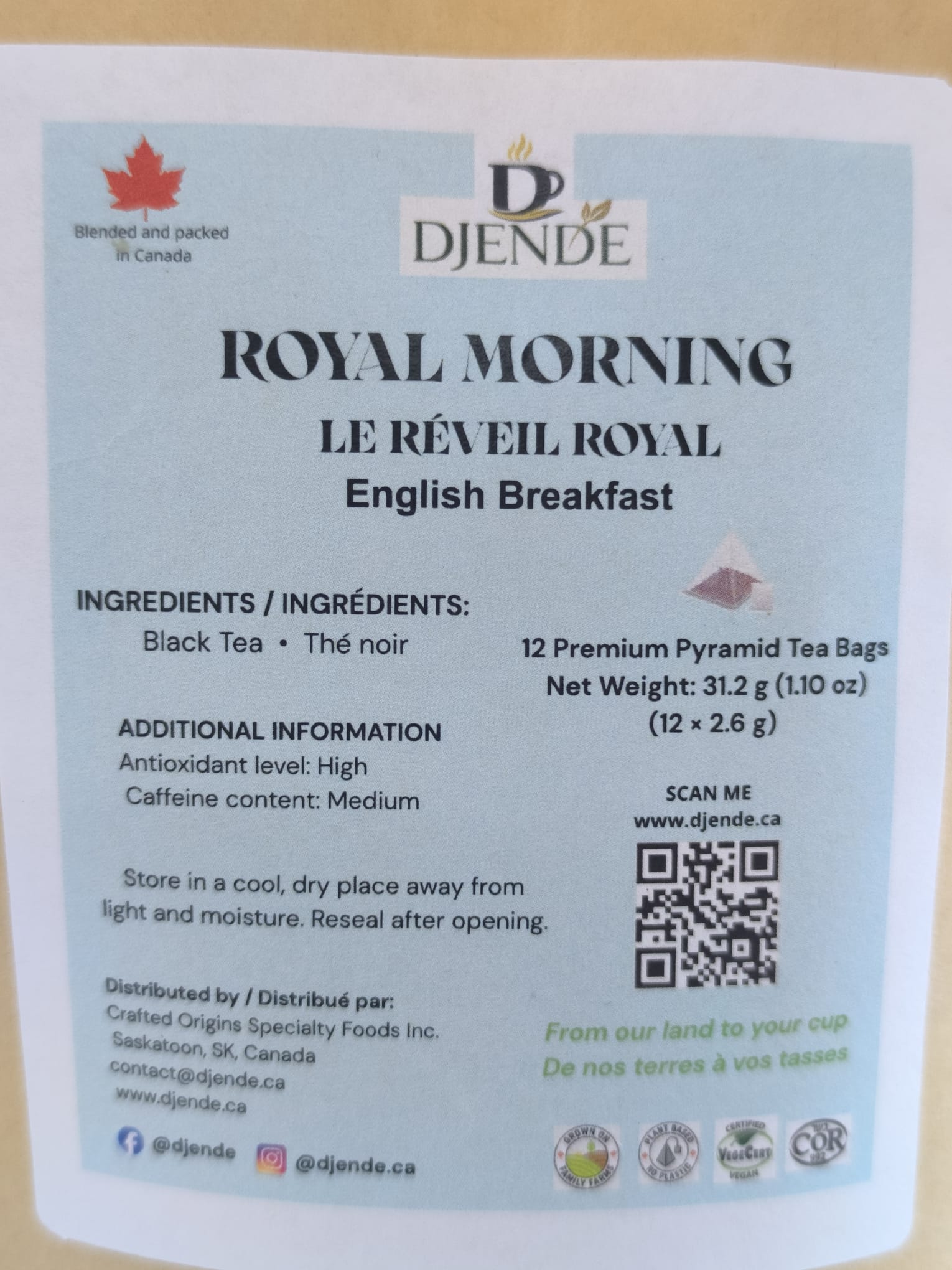 DJENDE Royal Morning – English Breakfast Black Tea